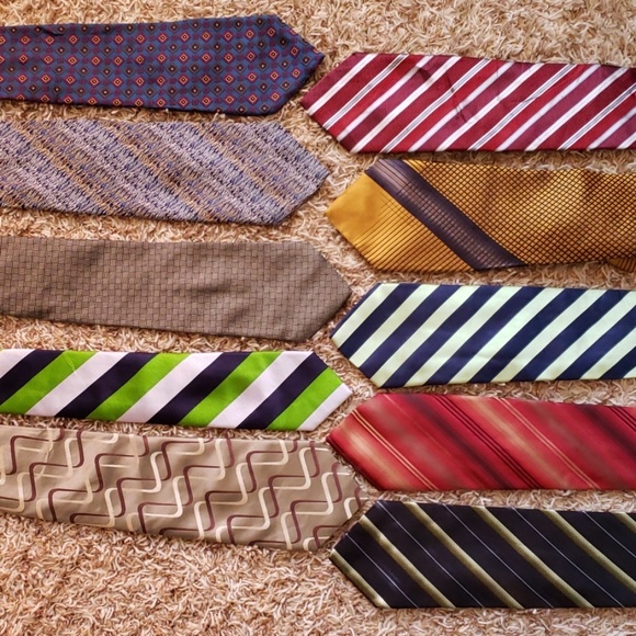 Various Other - Lot of 10 100% Silk / All Silk Neck Ties